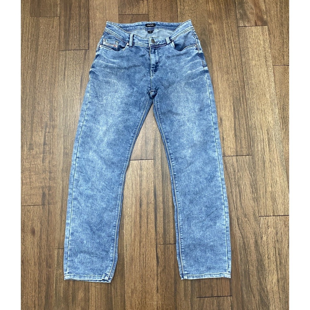 Diesel Teens Blue Straight Leg Jeans Size 16 Stretch Denim
